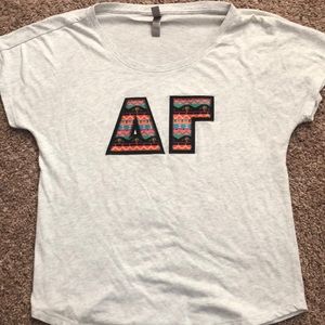 Delta Gamma Stitched Letters